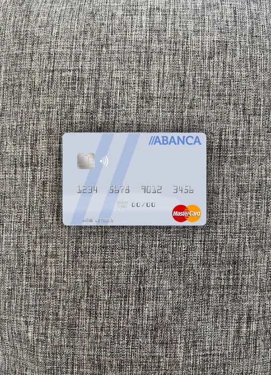 Editierbare Herunterladen Portugal Abanca Mastercard Foto-Look Vorderseite Photoshop Vorlage