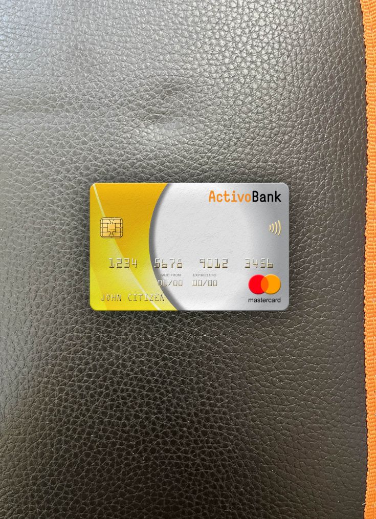 Premium Herunterladen Portugal Activobank Mastercard Foto-Look Vorderseite Photoshop Vorlage