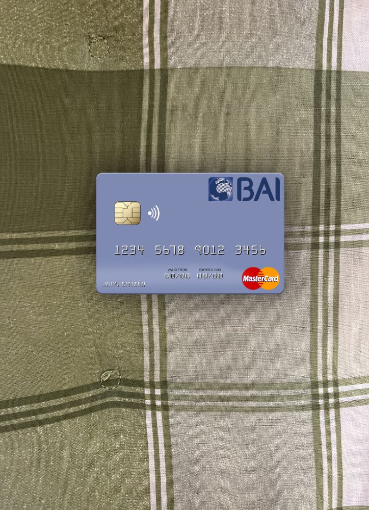 Editierbare Herunterladen Portugal Banco BAI Europa Mastercard Foto-Look Vorderseite Photoshop Vorlage