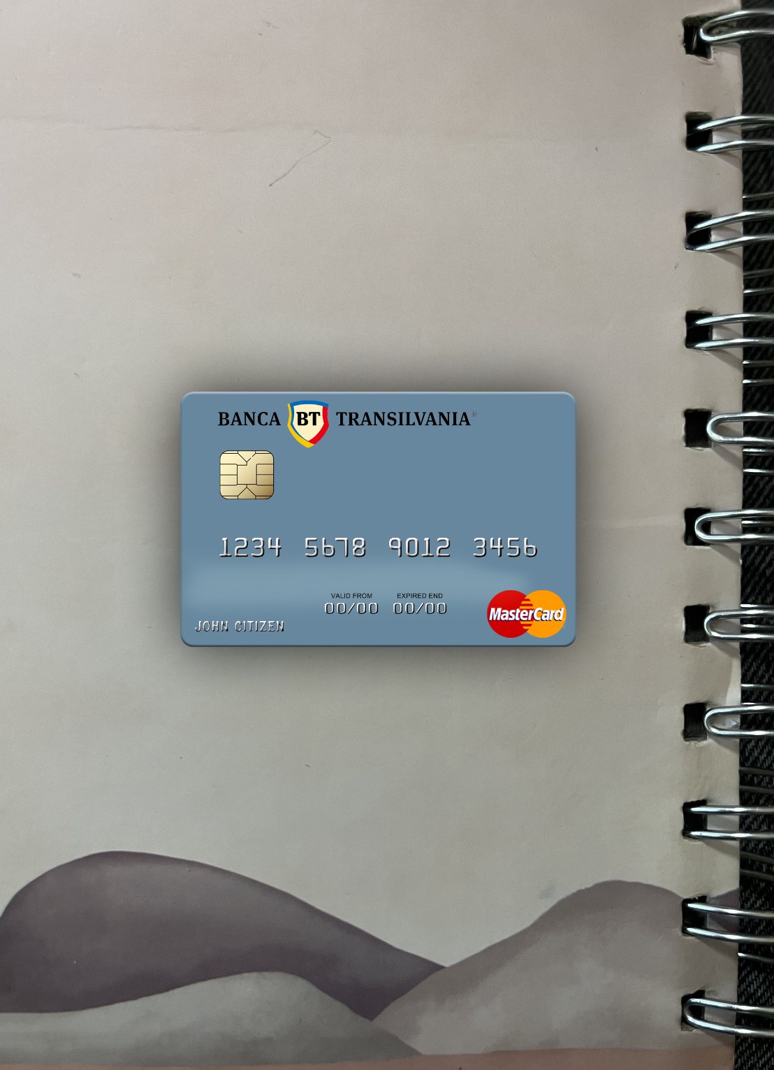 Realistische Herunterladen Rumänien Banca Transilvania Mastercard Foto-Look Vorderseite Photoshop Vorlage