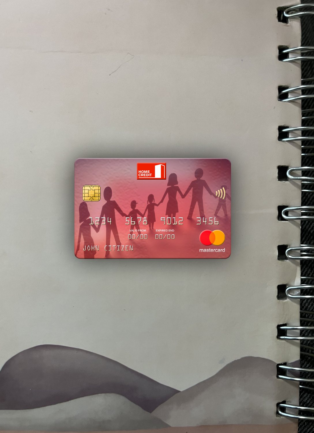 Professionelle Herunterladen Russland Home Kredit Bank Mastercard Foto-Look Vorderseite Photoshop Vorlage