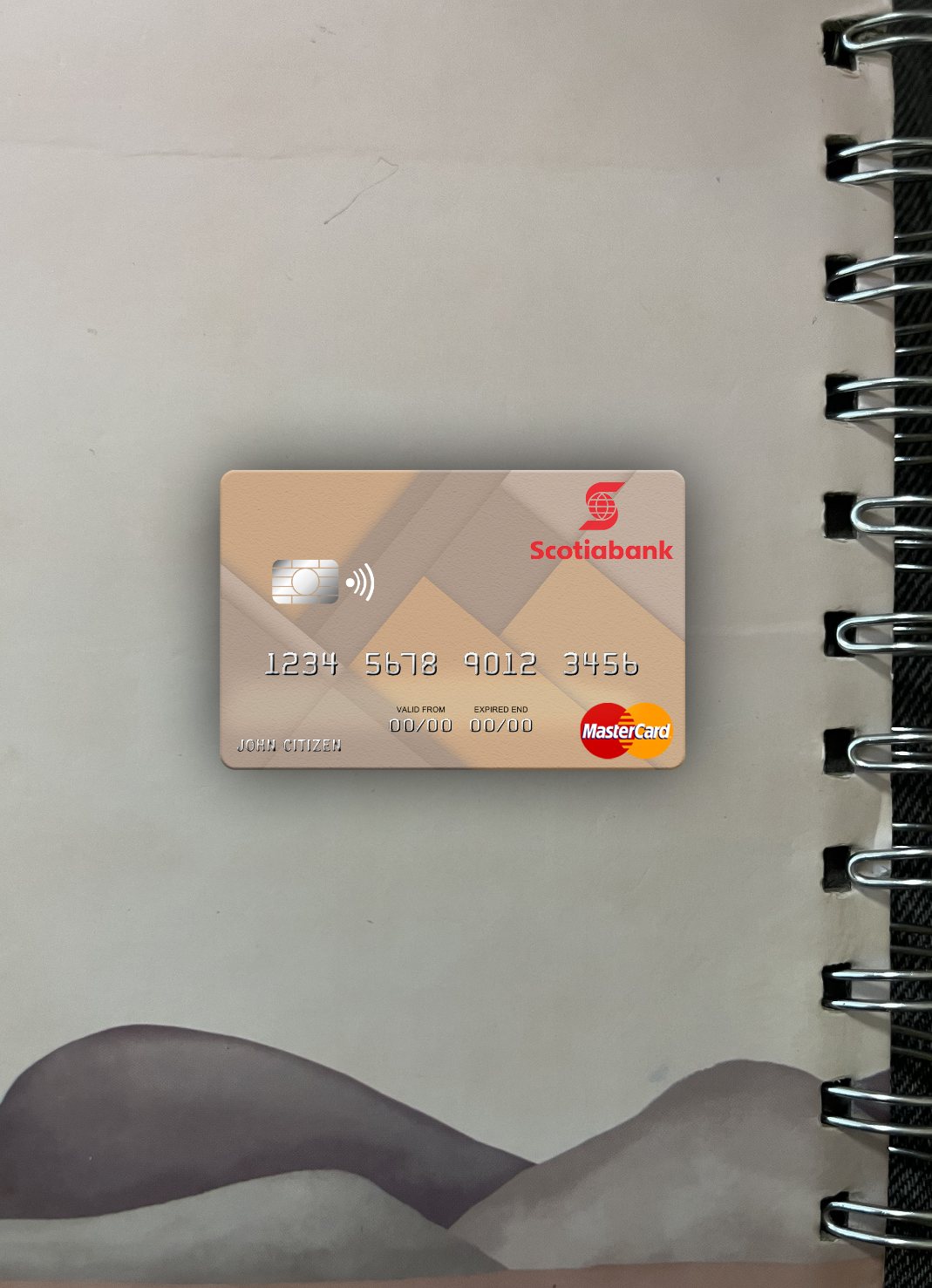 Hochwertige Herunterladen Saint Lucia Scotiabank Mastercard Foto-Look Vorderseite Photoshop Vorlage