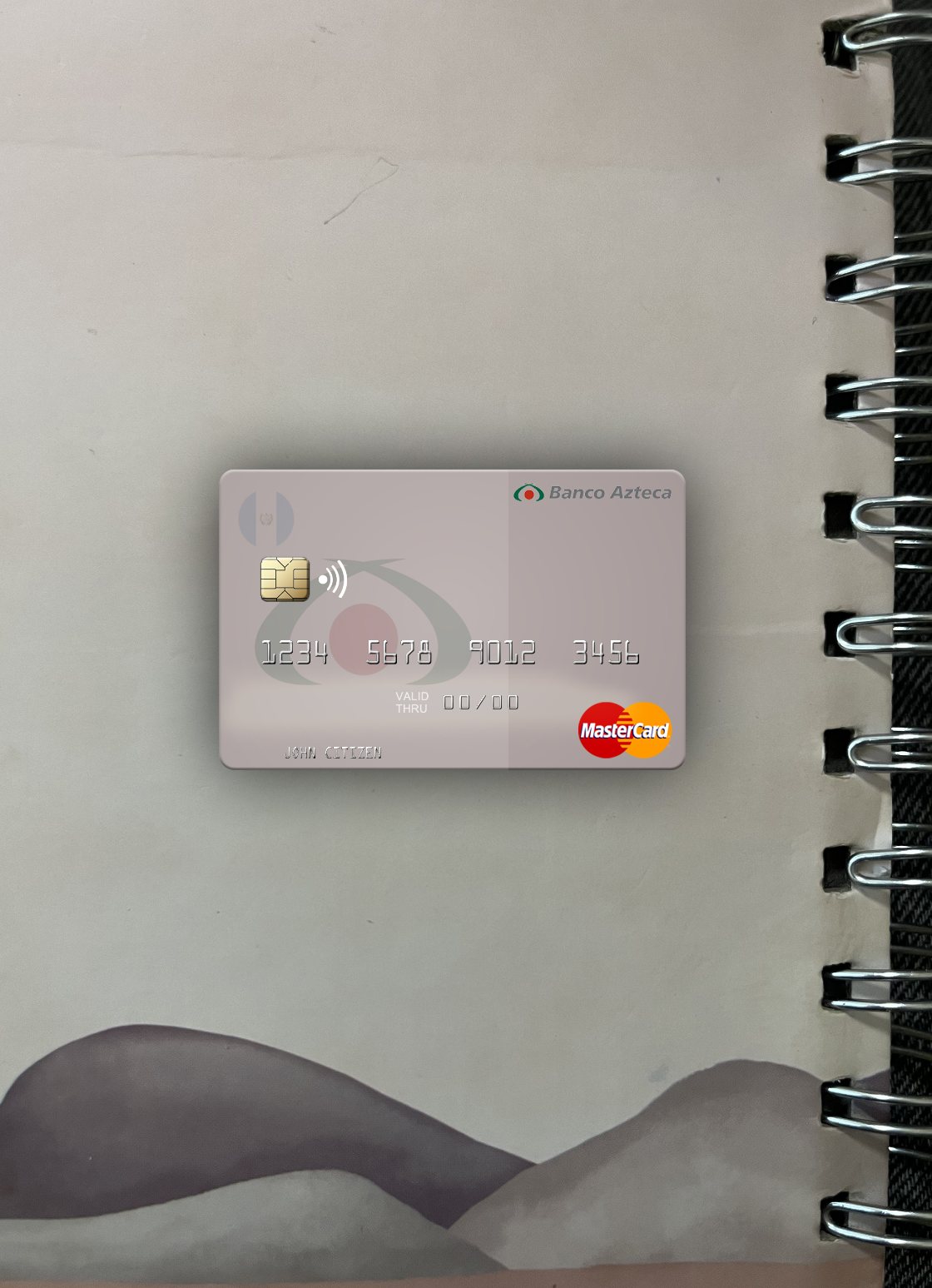 Hochwertige Herunterladen Salvador Banco Azteca Mastercard Foto-Look Vorderseite Photoshop Vorlage