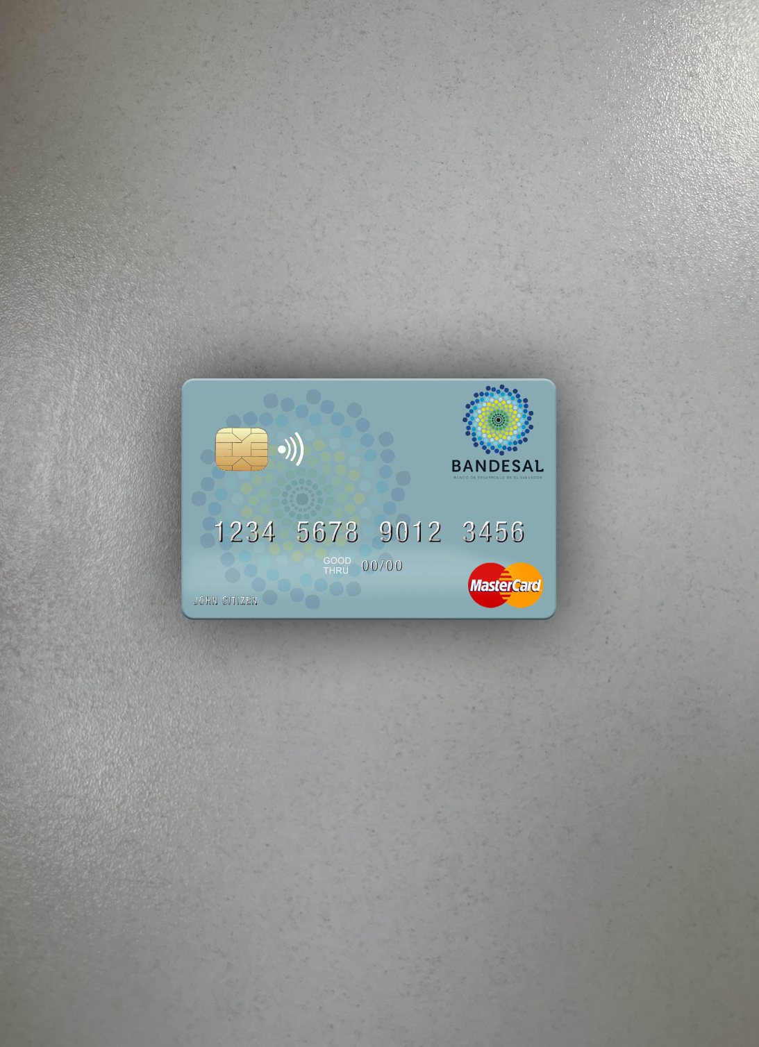 Premium Herunterladen Salvador Bandesal Bank Mastercard Foto-Look Vorderseite Photoshop Vorlage