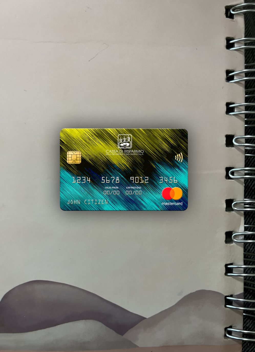 Hochwertige Herunterladen San Marino Cassa Di Risparmio Bank Mastercard Foto-Look Vorderseite Photoshop Vorlage