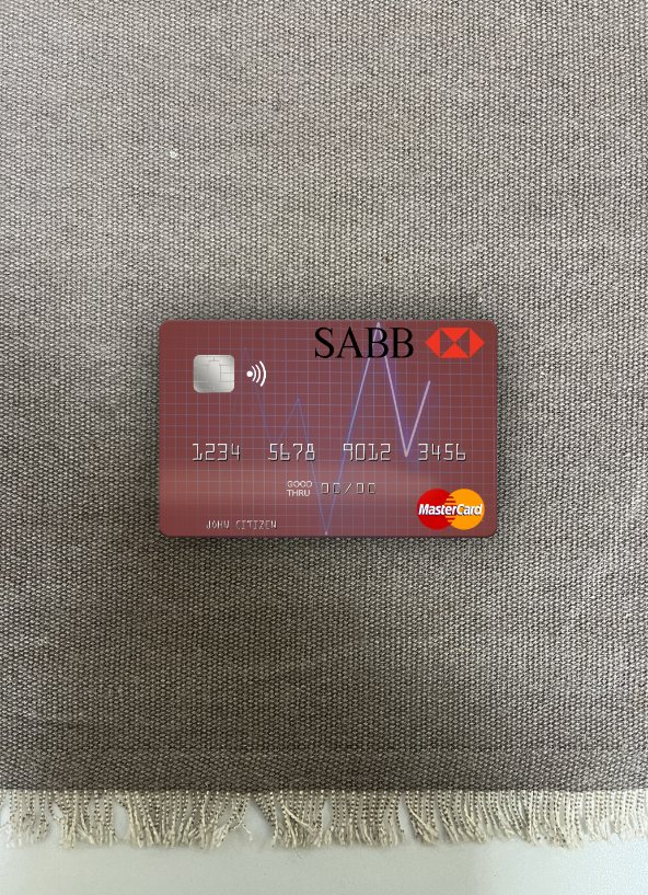 Premium Herunterladen Saudi-Arabien The Saudi British Bank Mastercard Foto-Look Vorderseite Photoshop Vorlage
