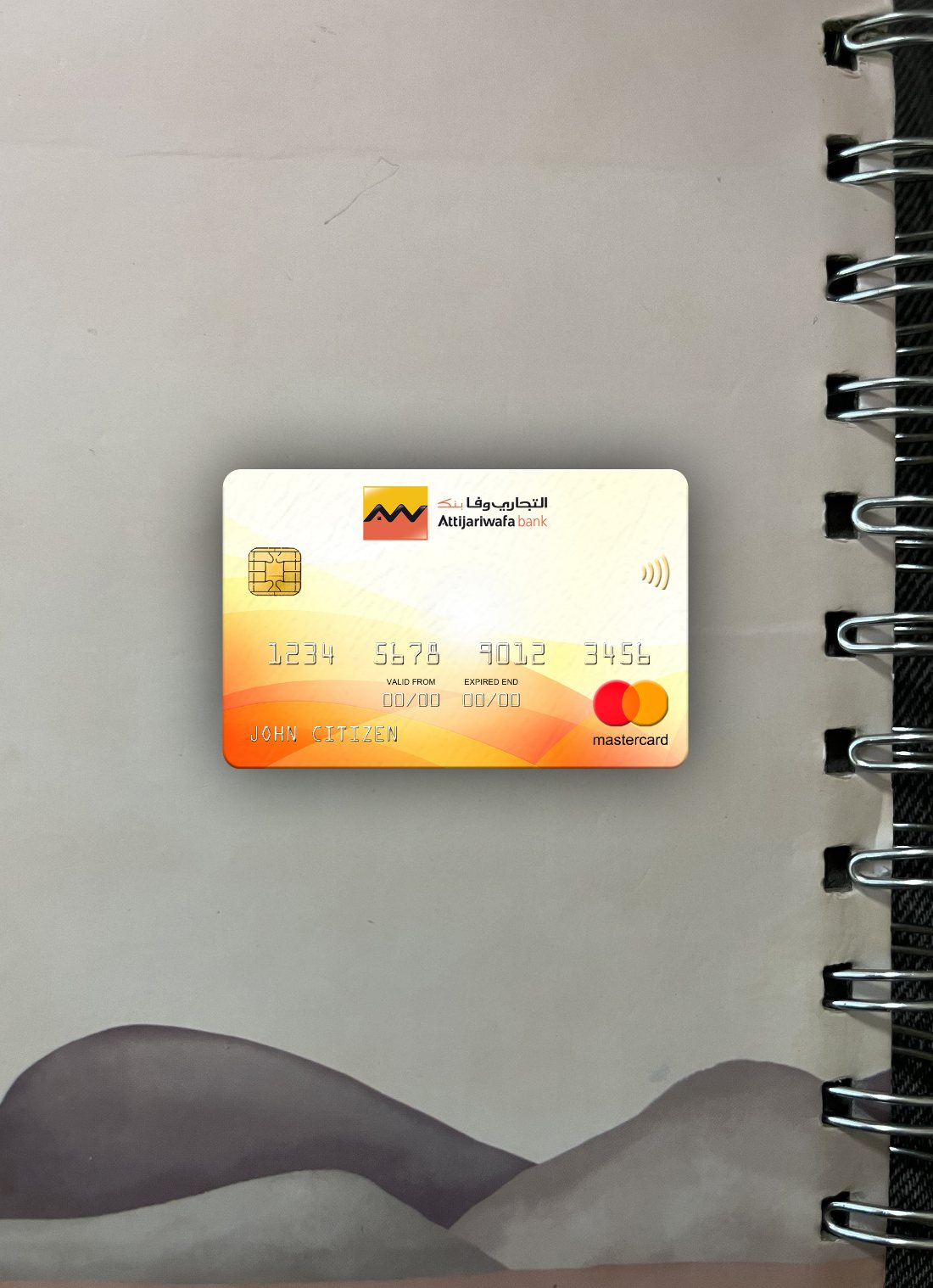 Professionelle Herunterladen Senegal Attijariwafa Bank Mastercard Foto-Look Vorderseite Photoshop Vorlage