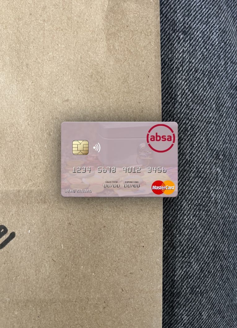 Professionelle Herunterladen Seychellen Absa Bank Seychellen Mastercard Foto-Look Vorderseite Photoshop Vorlage