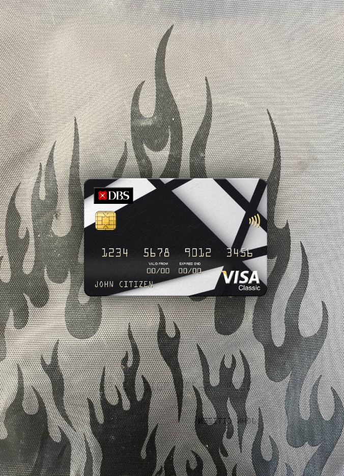 Hochwertige Herunterladen Singapur DBS Bank Visa Classic Karte Foto-Look Vorderseite Photoshop Vorlage