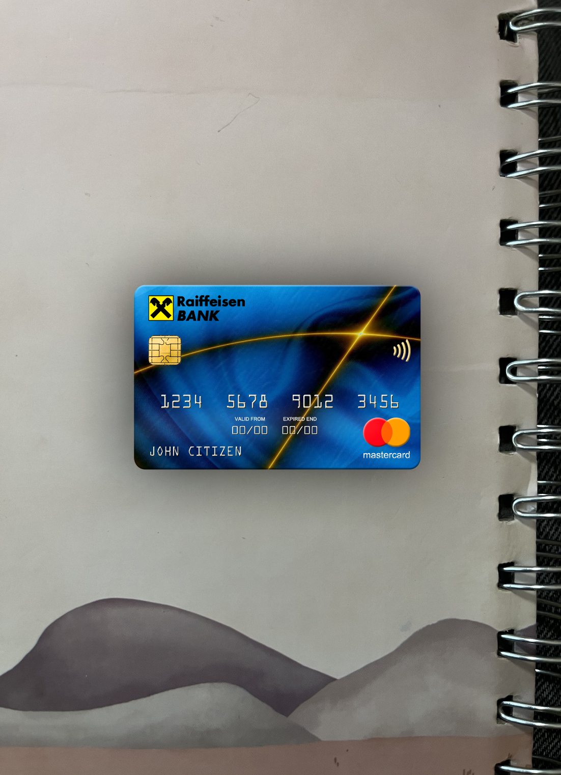 Premium Herunterladen Slowakei Raiffeisen Bank Mastercard Foto-Look Vorderseite Photoshop Vorlage