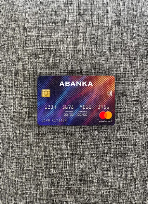 Realistische Herunterladen Slowenien Abanka D.d Bank Mastercard Foto-Look Vorderseite Photoshop Vorlage