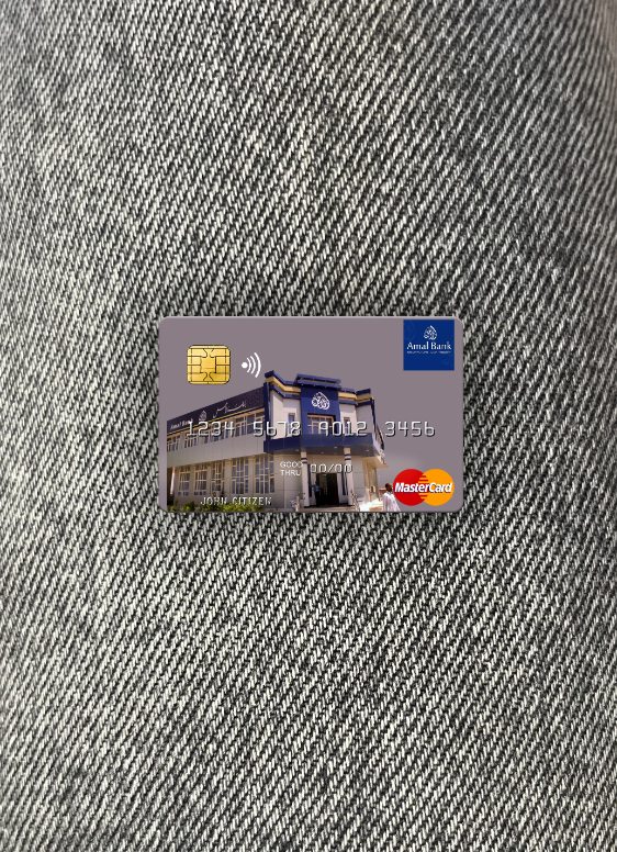 Professionelle Herunterladen Somalia Amal Bank Mastercard Foto-Look Vorderseite Photoshop Vorlage