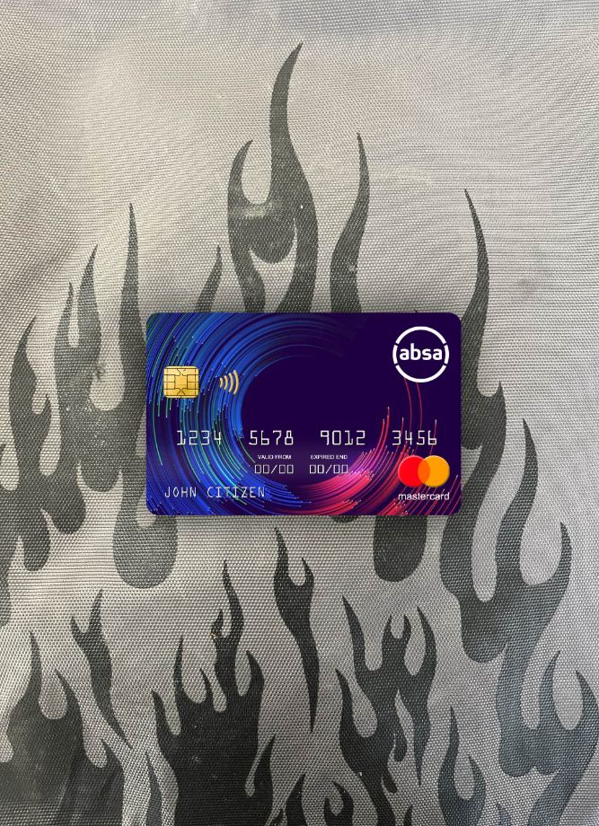 Realistische Herunterladen Südafrika ABSA Bank Mastercard Foto-Look Vorderseite Photoshop Vorlage