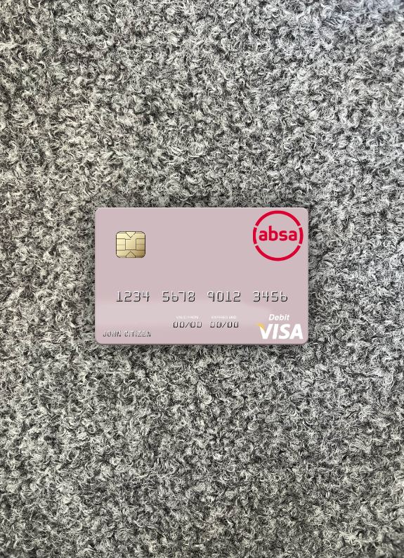 Professionelle Herunterladen Südafrika Absa Group GmbH Visa Debit Karte Foto-Look Vorderseite Photoshop Vorlage