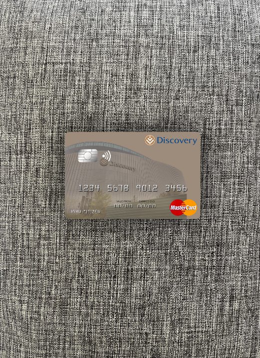 Hochwertige Herunterladen Südafrika Discovery GmbH Mastercard Foto-Look Vorderseite Photoshop Vorlage