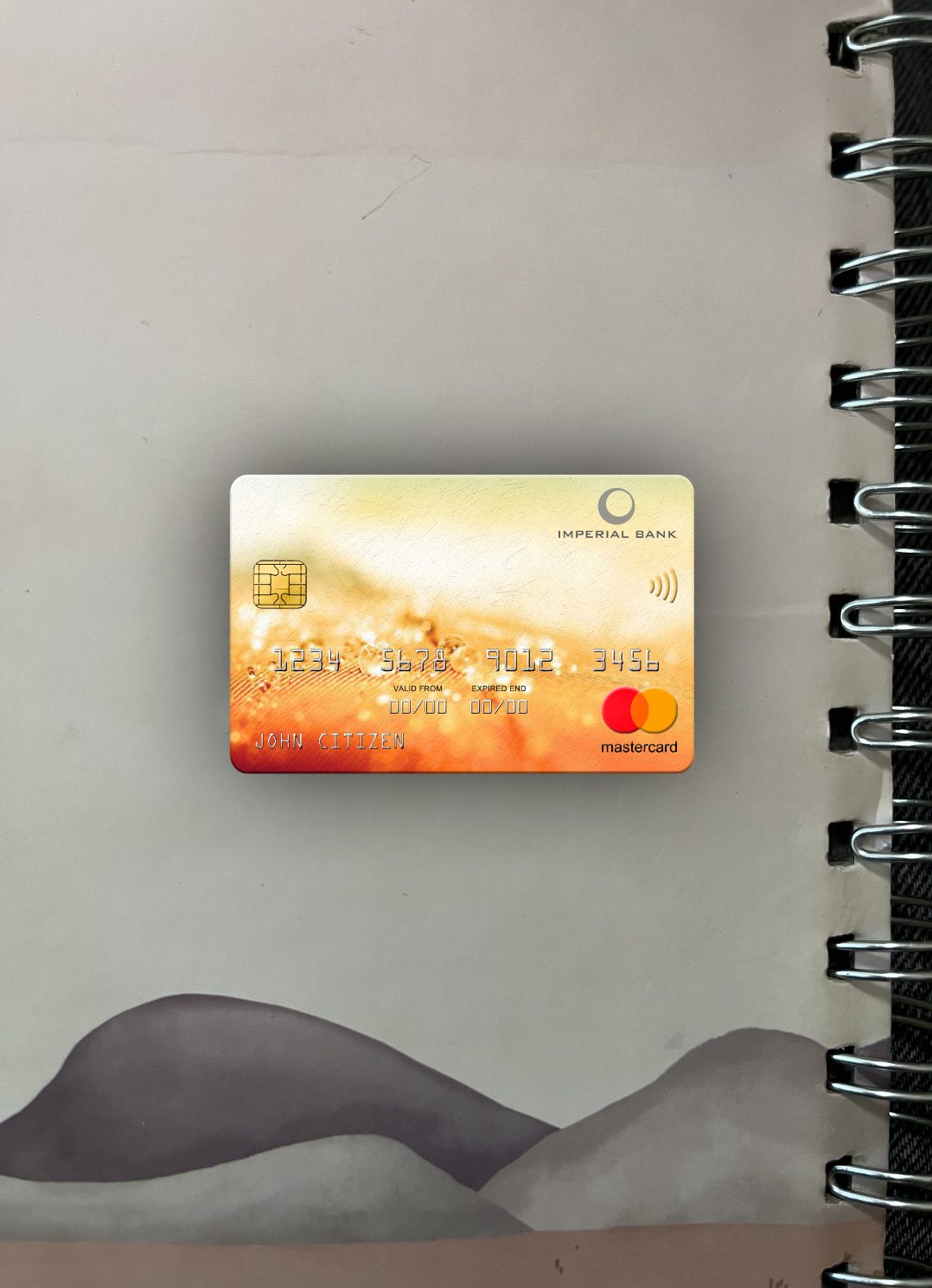 Realistische Herunterladen Südafrika Imperial Bank Mastercard Foto-Look Vorderseite Photoshop Vorlage