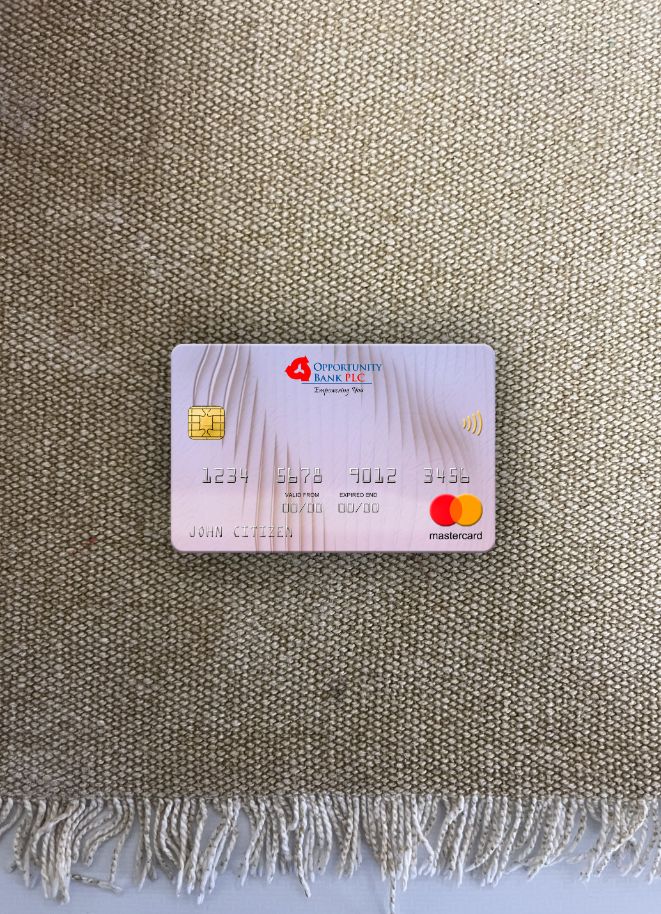 Editierbare Herunterladen Südsudan Opportunity Bank Mastercard Foto-Look Vorderseite Photoshop Vorlage