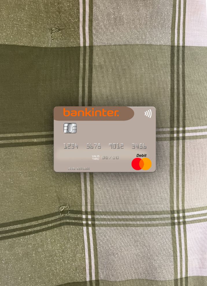 Professionelle Herunterladen Spanien Bankinter Mastercard Foto-Look Vorderseite Photoshop Vorlage