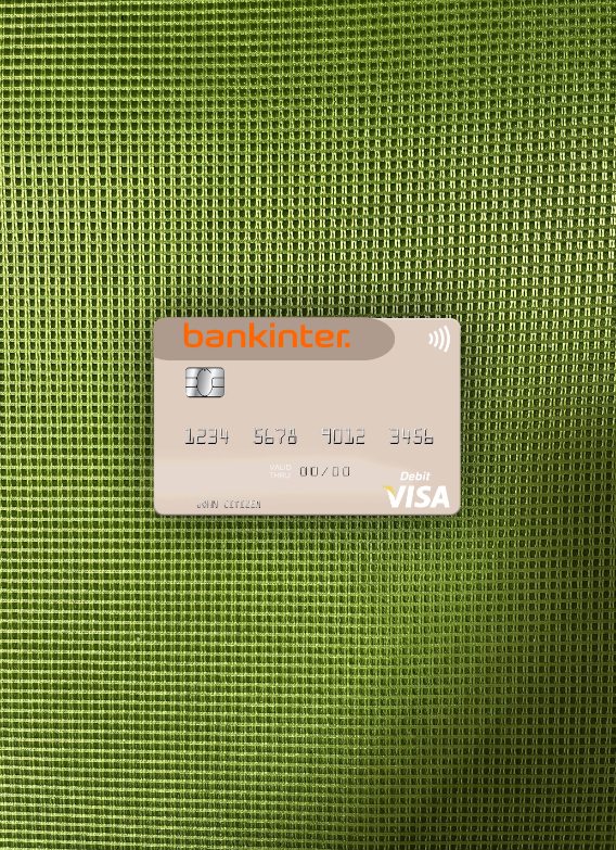 Hochwertige Herunterladen Spanien Bankinter Visa Debit Karte Foto-Look Vorderseite Photoshop Vorlage