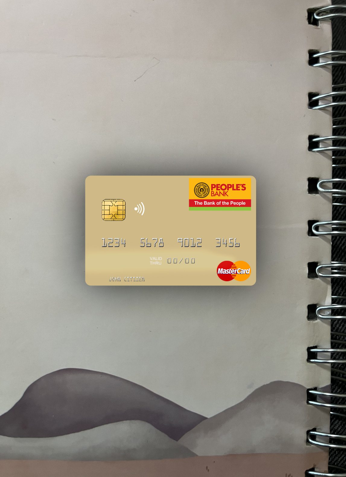 Hochwertige Herunterladen Sri Lanka People’s Bank Mastercard Foto-Look Vorderseite Photoshop Vorlage