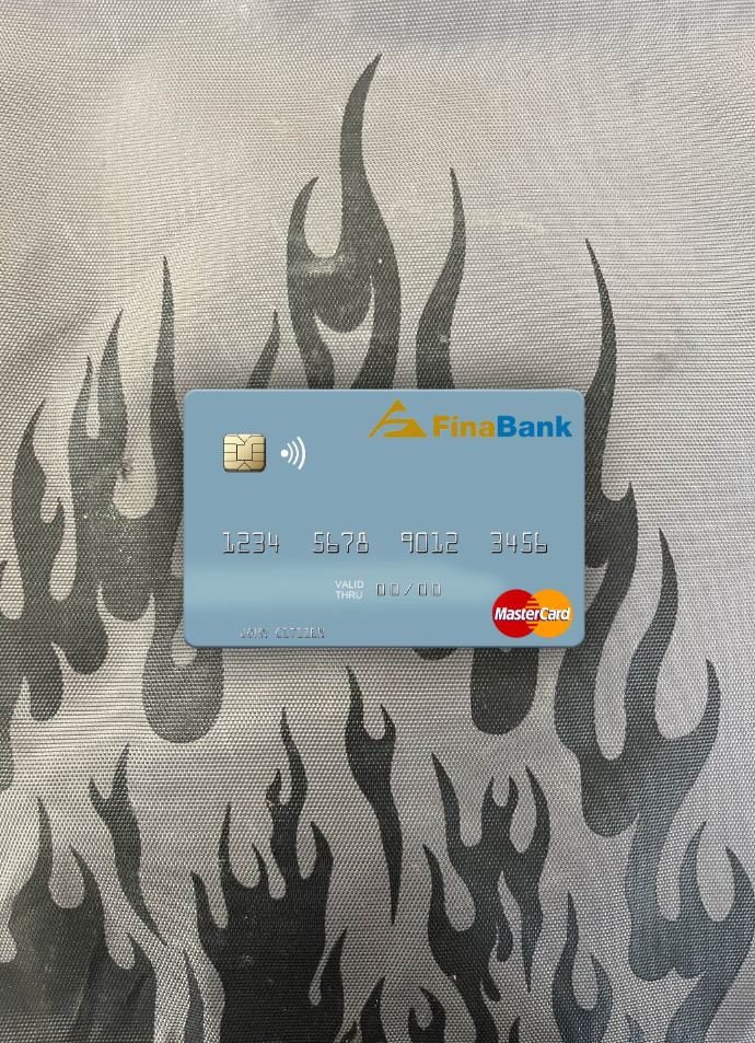 Premium Herunterladen Surinam Finabank N.V. Mastercard Foto-Look Vorderseite Photoshop Vorlage