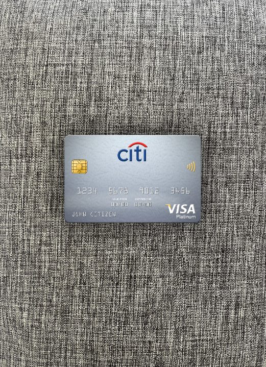 Premium Herunterladen Schweden Citibank Visa Platin Karte Foto-Look Vorderseite Photoshop Vorlage