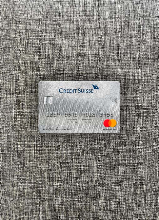 Professionelle Herunterladen Schweiz Kredit Suisse Bank Mastercard Foto-Look Vorderseite Photoshop Vorlage