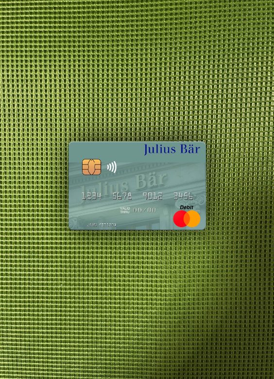 Realistische Herunterladen Schweiz Julius Baer Group AG Mastercard Foto-Look Vorderseite Photoshop Vorlage