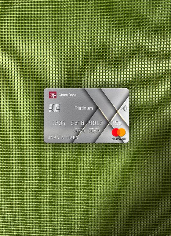 Realistische Herunterladen Syrien Cham Bank Mastercard Platin Foto-Look Vorderseite Photoshop Vorlage