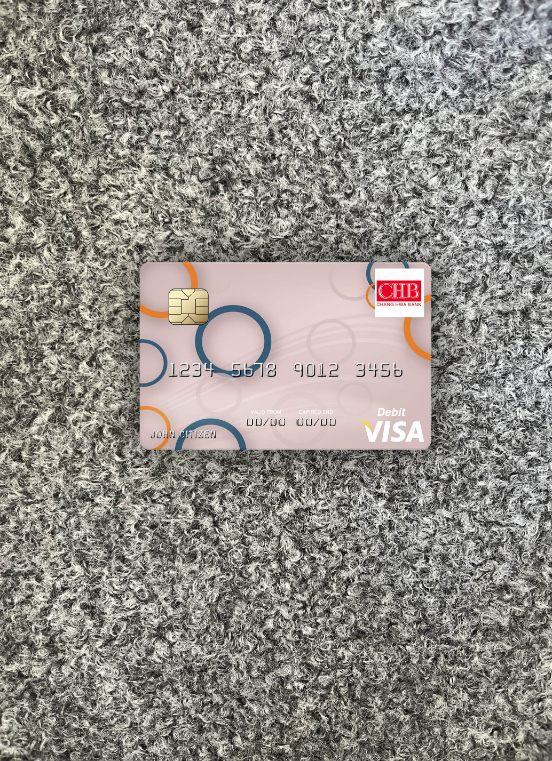 Premium Herunterladen Taiwan Chang Hwa Bank Visa Debit Karte Foto-Look Vorderseite Photoshop Vorlage