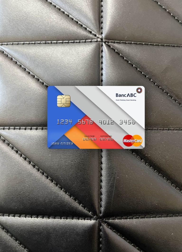Hochwertige Herunterladen Tansania BancABC Mastercard Foto-Look Vorderseite Photoshop Vorlage