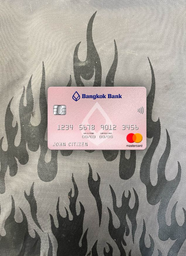 Premium Herunterladen Thailand Bangkok Bank Mastercard Foto-Look Vorderseite Photoshop Vorlage