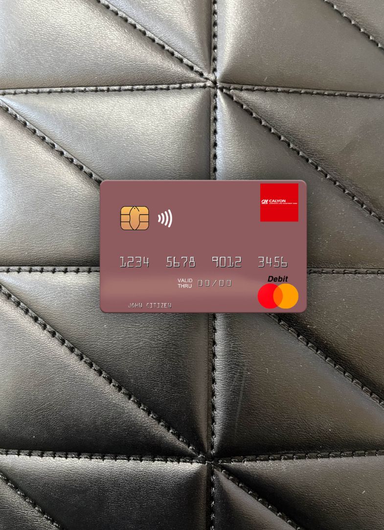 Realistische Herunterladen Thailand Calyon Bank Mastercard Foto-Look Vorderseite Photoshop Vorlage