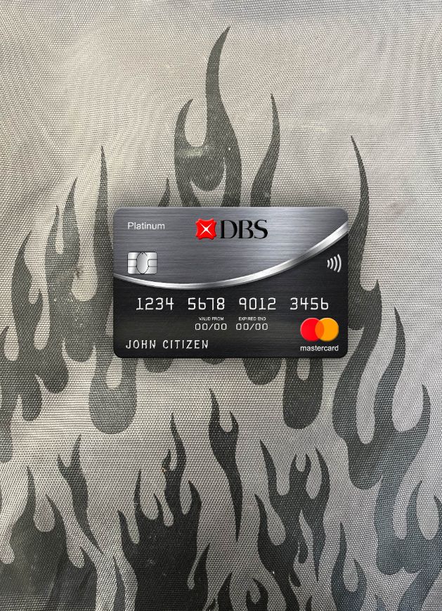 Realistische Herunterladen Thailand DBS Bank Mastercard Platin Foto-Look Vorderseite Photoshop Vorlage