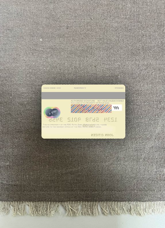 Professionelle Herunterladen Tunesien RBC Royal Bank Mastercard Foto-Look Bak Photoshop Vorlage