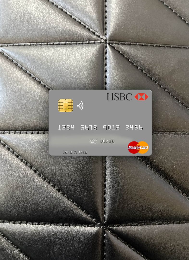 Realistische Herunterladen Türkei HSBC Bank Mastercard Foto-Look Vorderseite Photoshop Vorlage