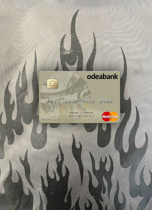 Professionelle Herunterladen Türkei Odeabank Mastercard Foto-Look Vorderseite Photoshop Vorlage