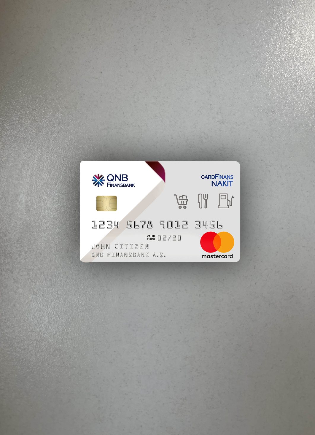 Hochwertige Herunterladen Türkei QNB Finansbank Karte Foto-Look Vorderseite Photoshop Vorlage