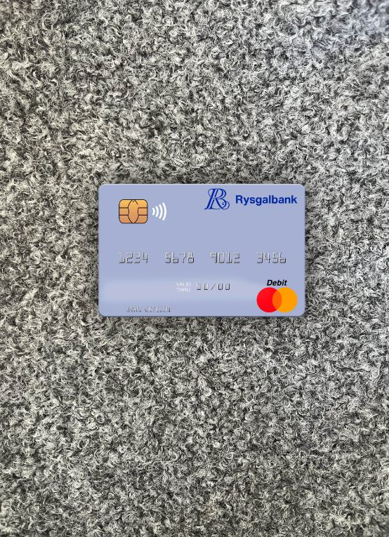 Editierbare Herunterladen Turkmenistan Rysgal JSCB Mastercard Foto-Look Vorderseite Photoshop Vorlage