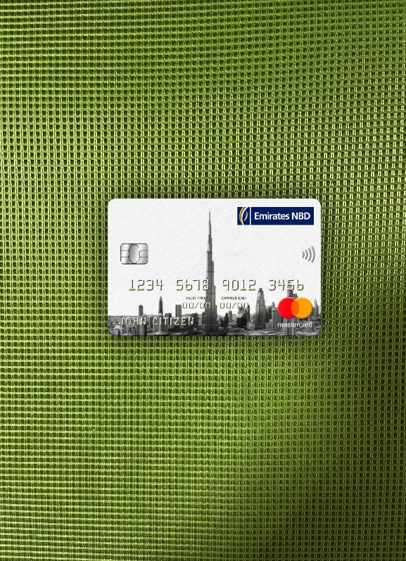 Premium Herunterladen UAE Dubai Emirates NBD Bank Mastercard Foto-Look Vorderseite Photoshop Vorlage