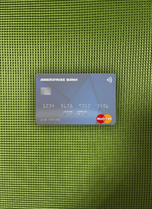 Hochwertige Herunterladen USA Ameriprise Bank Mastercard Foto-Look Vorderseite Photoshop Vorlage