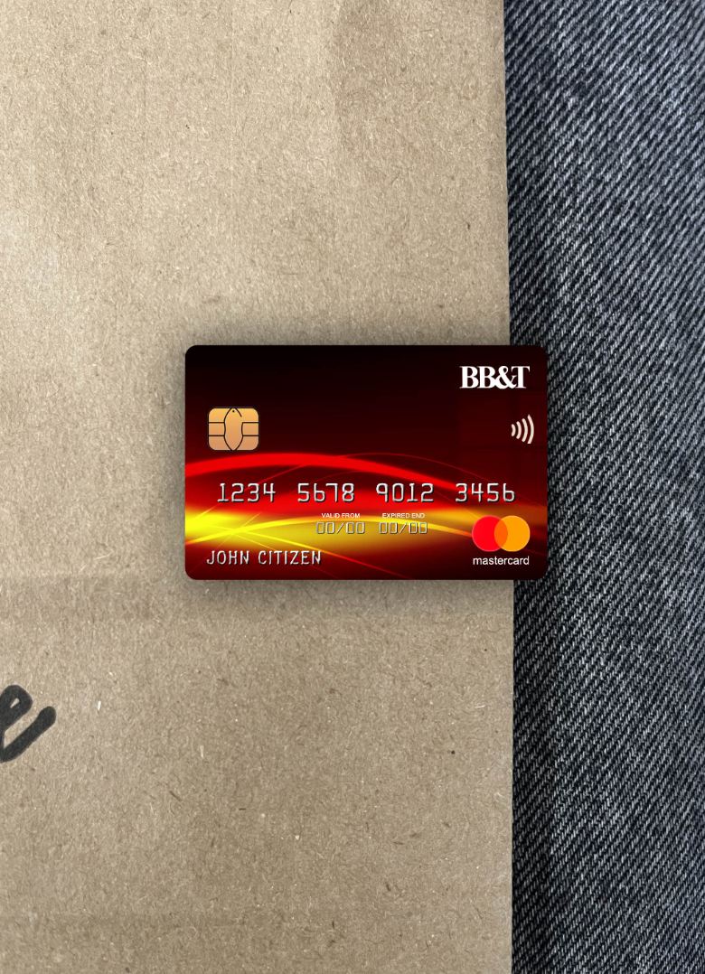 Realistische Herunterladen USA BB&T Corp. Bank Mastercard Foto-Look Vorderseite Photoshop Vorlage