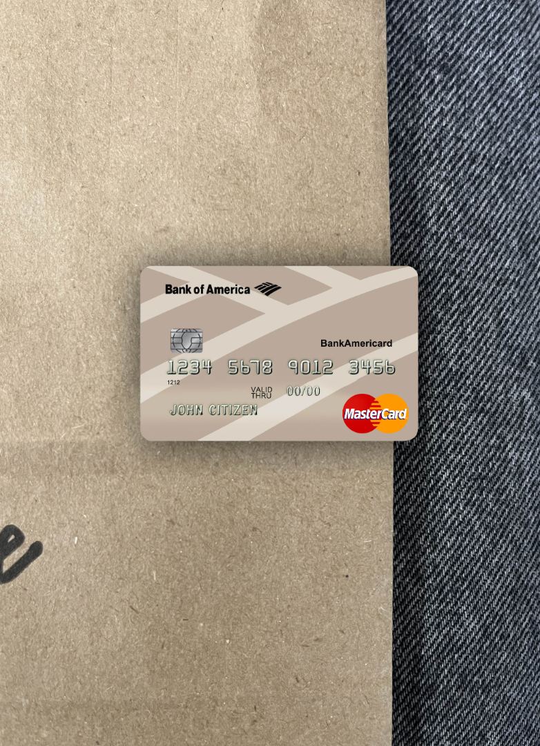 Professionelle Herunterladen USA Bank von America Bank Mastercard Foto-Look Vorderseite Photoshop Vorlage