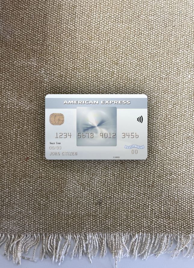 Professionelle Herunterladen USA Bank von Neu York Mellon AMEX Everyday Karte Foto-Look Vorderseite Photoshop Vorlage