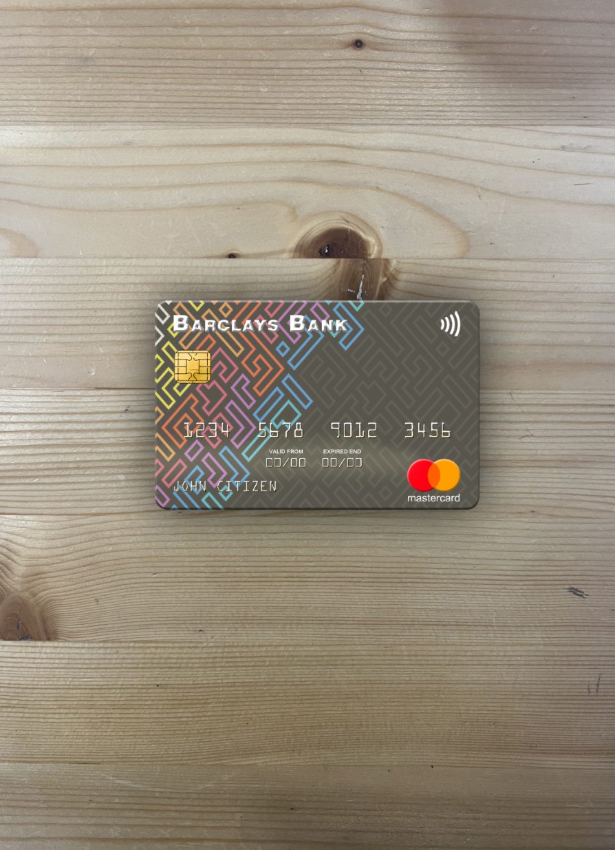Professionelle Herunterladen USA Barclays Bank Mastercard Foto-Look Vorderseite Photoshop Vorlage