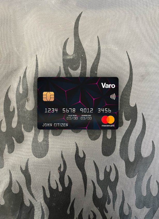 Professionelle Herunterladen USA California Varo Bank Mastercard Foto-Look Vorderseite Photoshop Vorlage