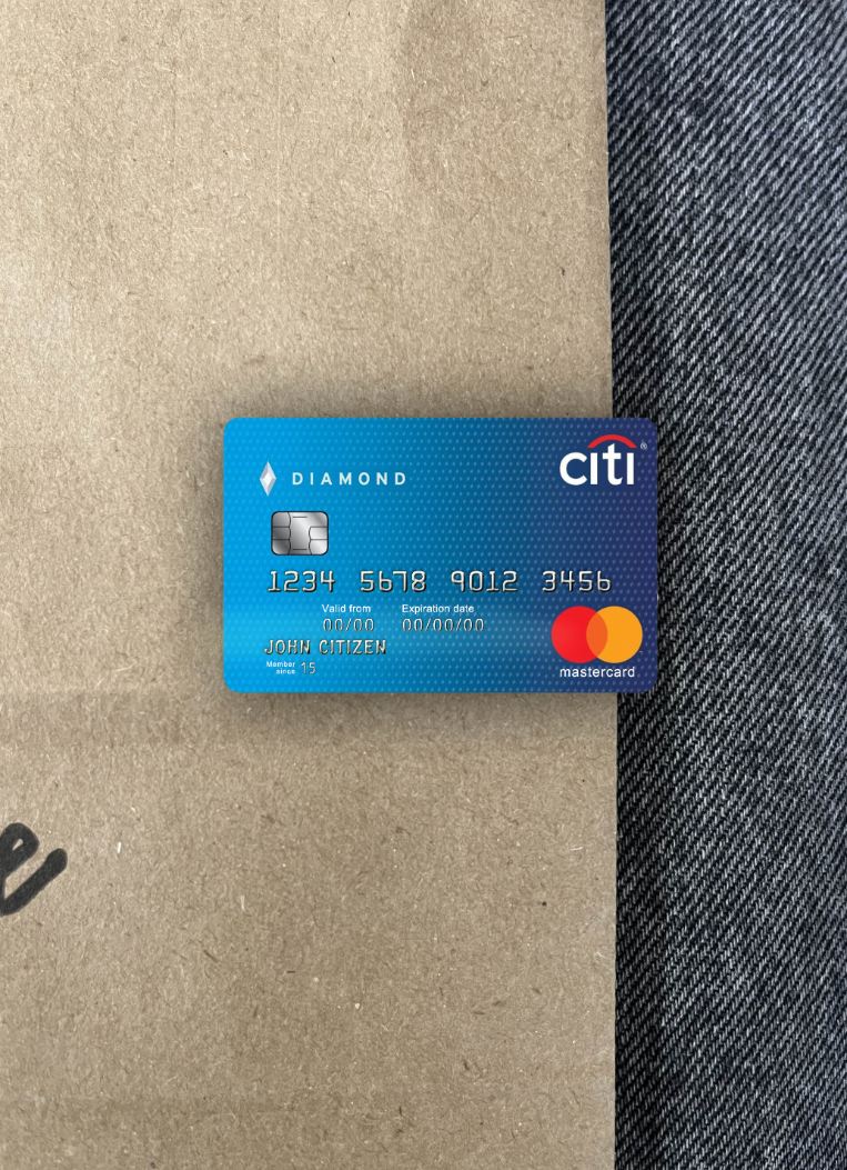 Editierbare Herunterladen USA Citibank MasterCard Foto-Look Vorderseite Photoshop Vorlage