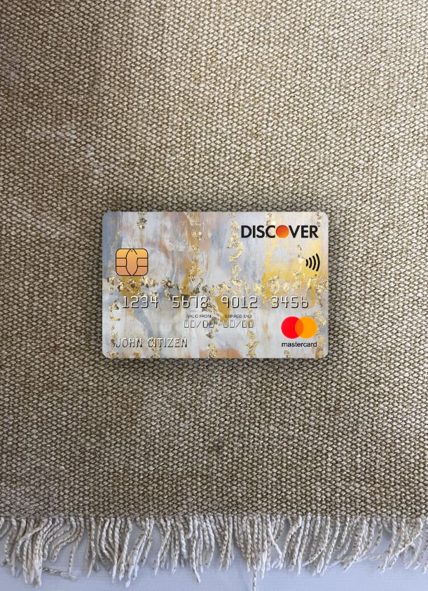 Professionelle Herunterladen USA Discover Bank Mastercard Foto-Look Vorderseite Photoshop Vorlage