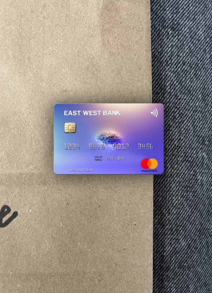 Editierbare Herunterladen USA Ost West Bank Mastercard Foto-Look Vorderseite Photoshop Vorlage
