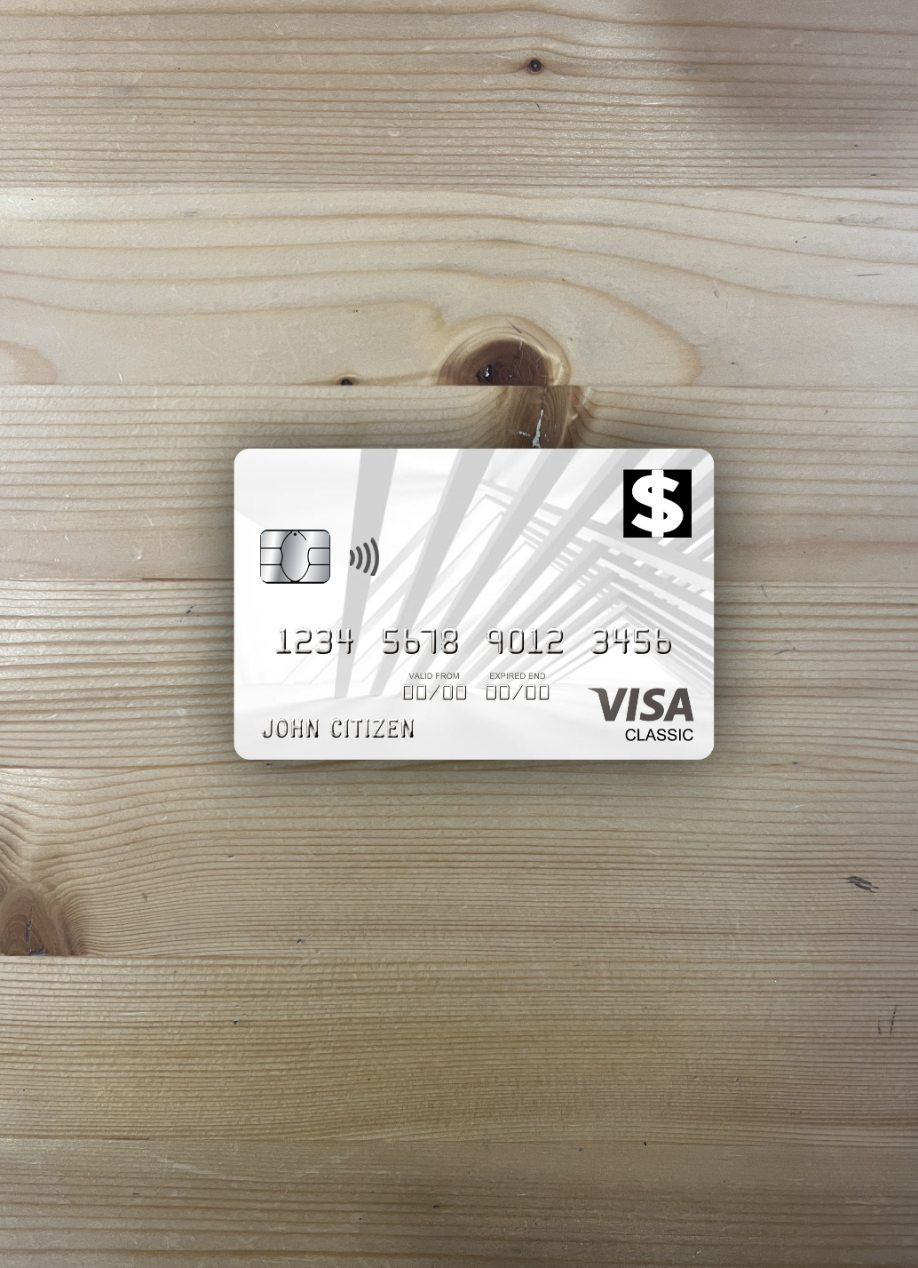 Realistische Herunterladen USA Erste Bank von Wiki Visa Classic Karte Foto-Look Vorderseite Photoshop Vorlage